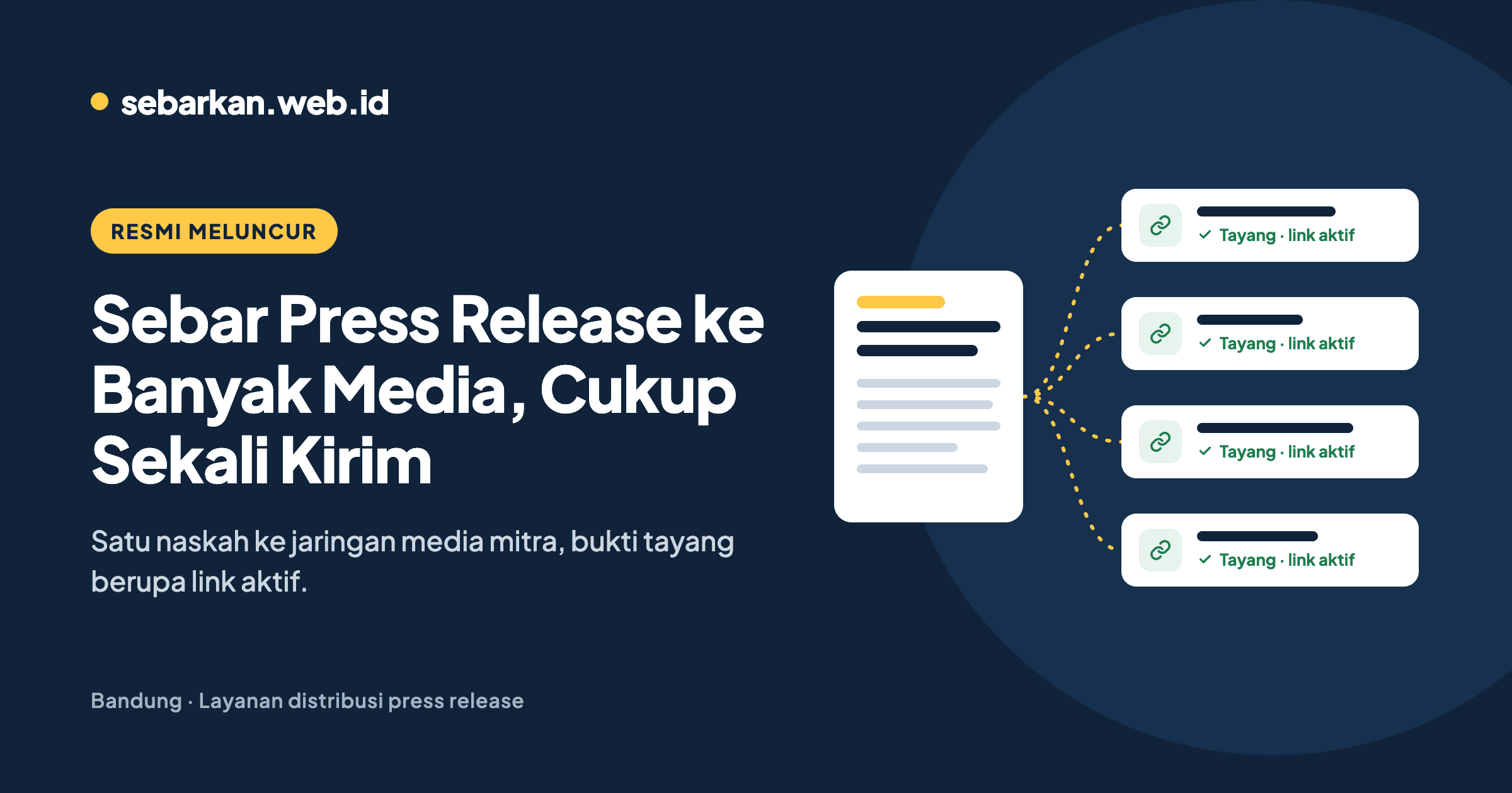 Ilustrasi jasa distribusi press release ke media online dengan bukti tayang link aktif